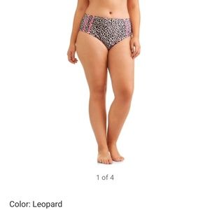 Leopard print bathing suit bottom